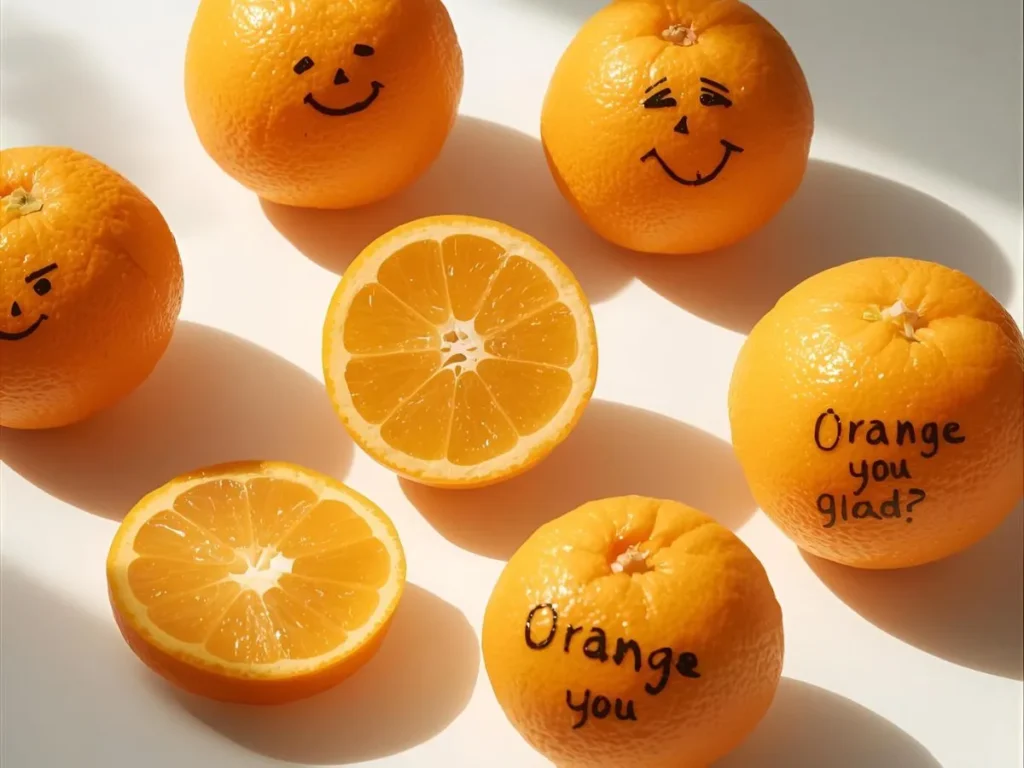 Fresh Orange Puns for Social Media