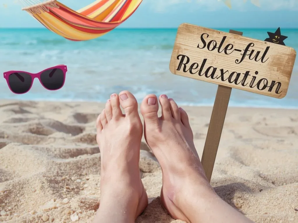 Barefoot and Relaxation Puns