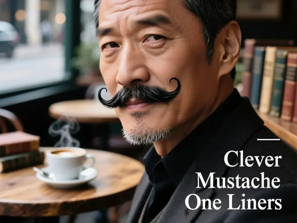 Clever Mustache One Liners