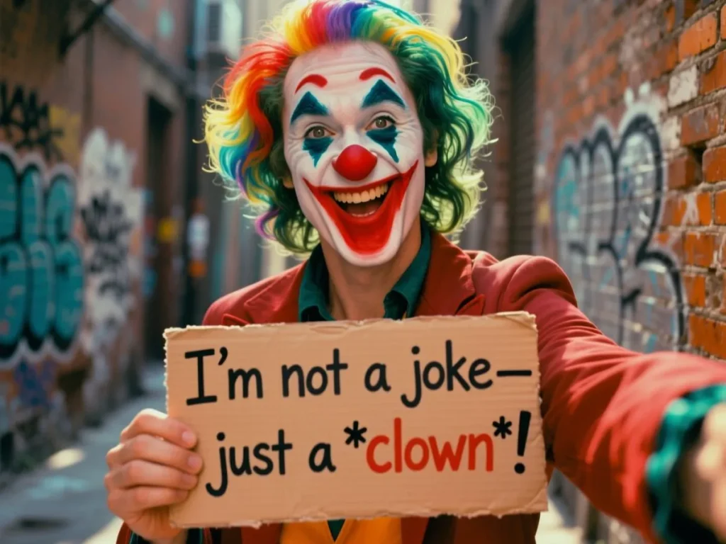 Clown Puns for Selfies & Captions