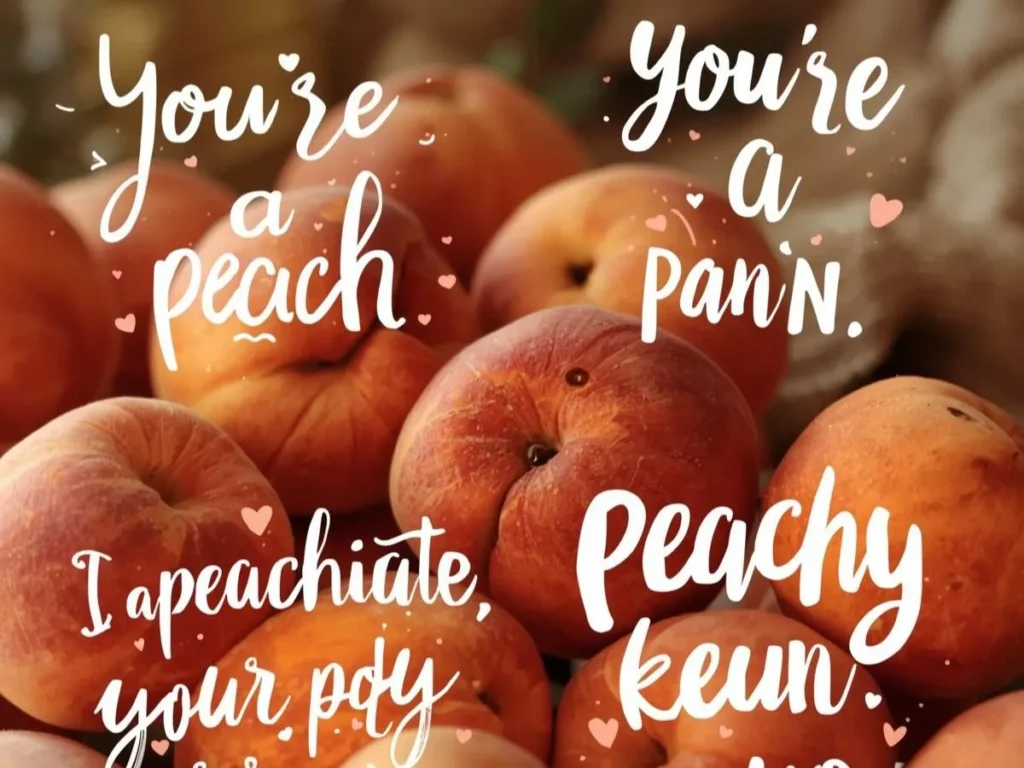 Flirty & Romantic Peach Puns
