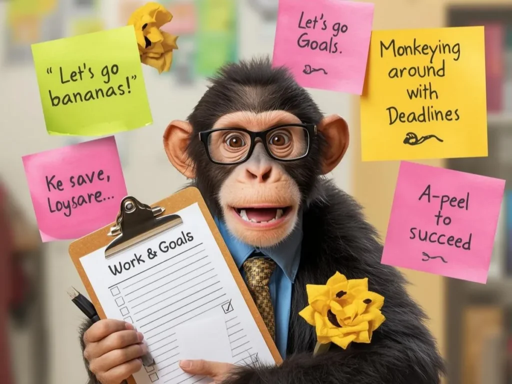 Funny Monkey Puns for Work & Goals