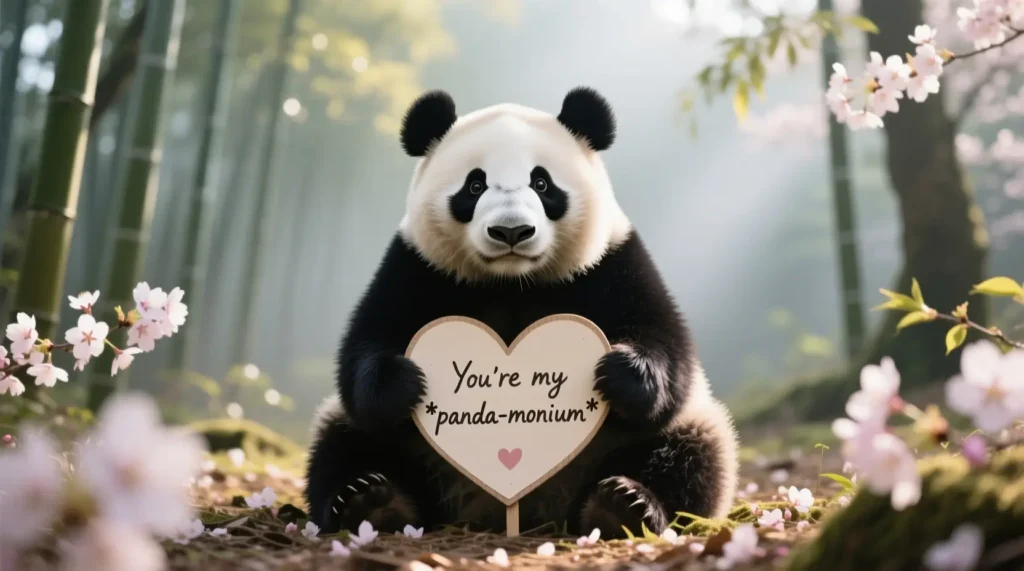 Romantic Panda Puns for Love and Texts