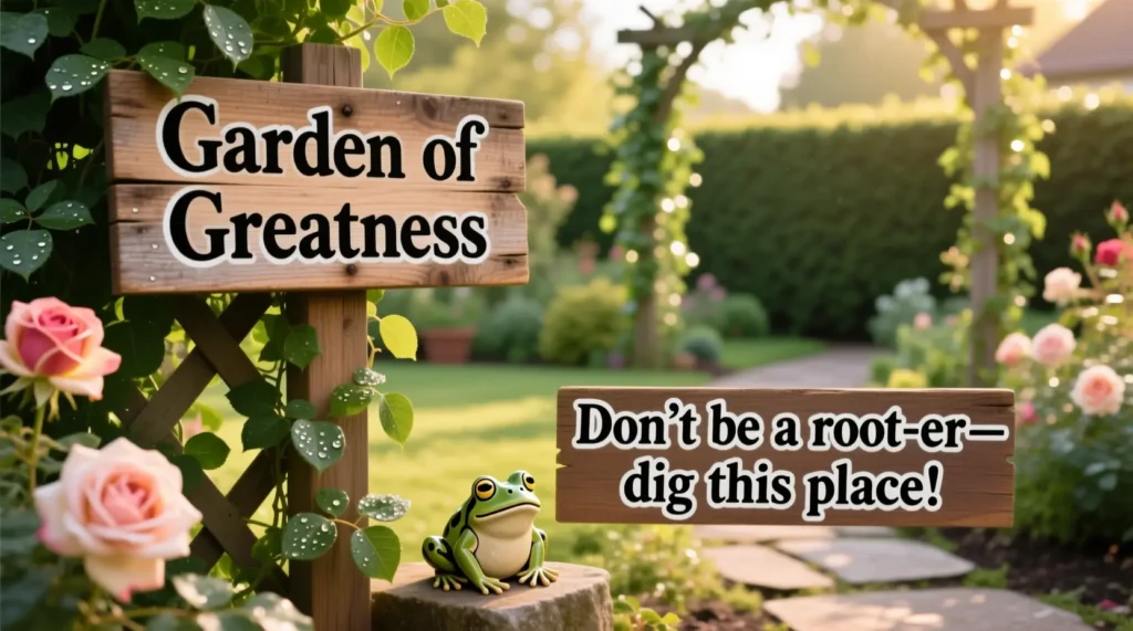 Short Garden Puns for Signs and Decor