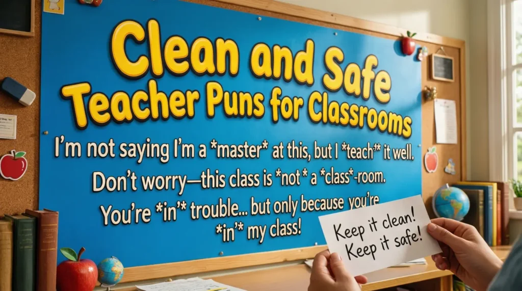 Clean and Safe Teacher Puns for Classrooms