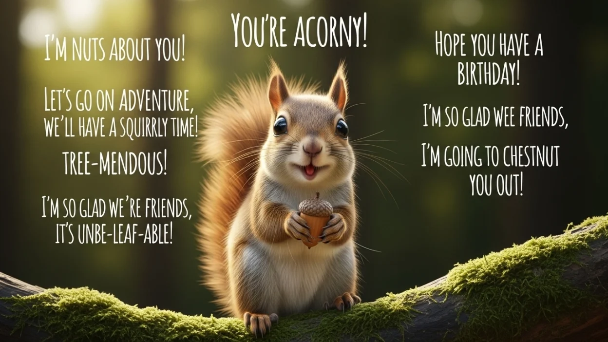 Cute Squirrel Puns