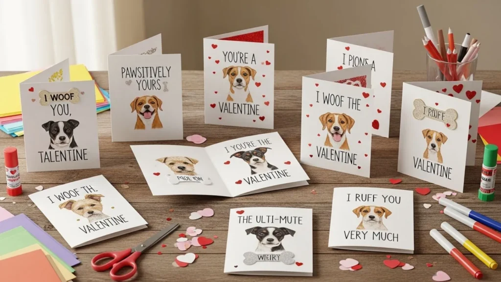 Dog Valentines Day Puns for DIY Valentine Cards